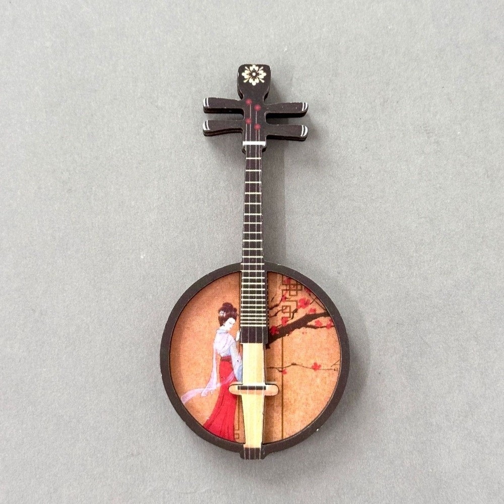 Musical Instrument Ancient - 4PCS/SET Magnet Kulkas Gaya Cina Alat