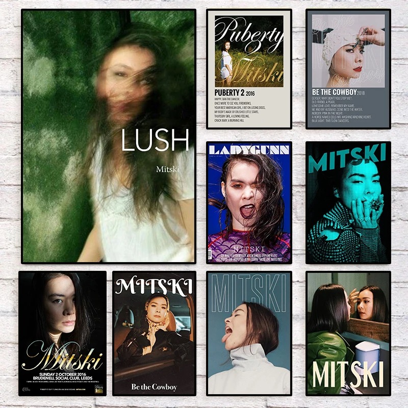 Musical Instrument Painting - Poster seni MITSKI penyanyi Pop Amerika