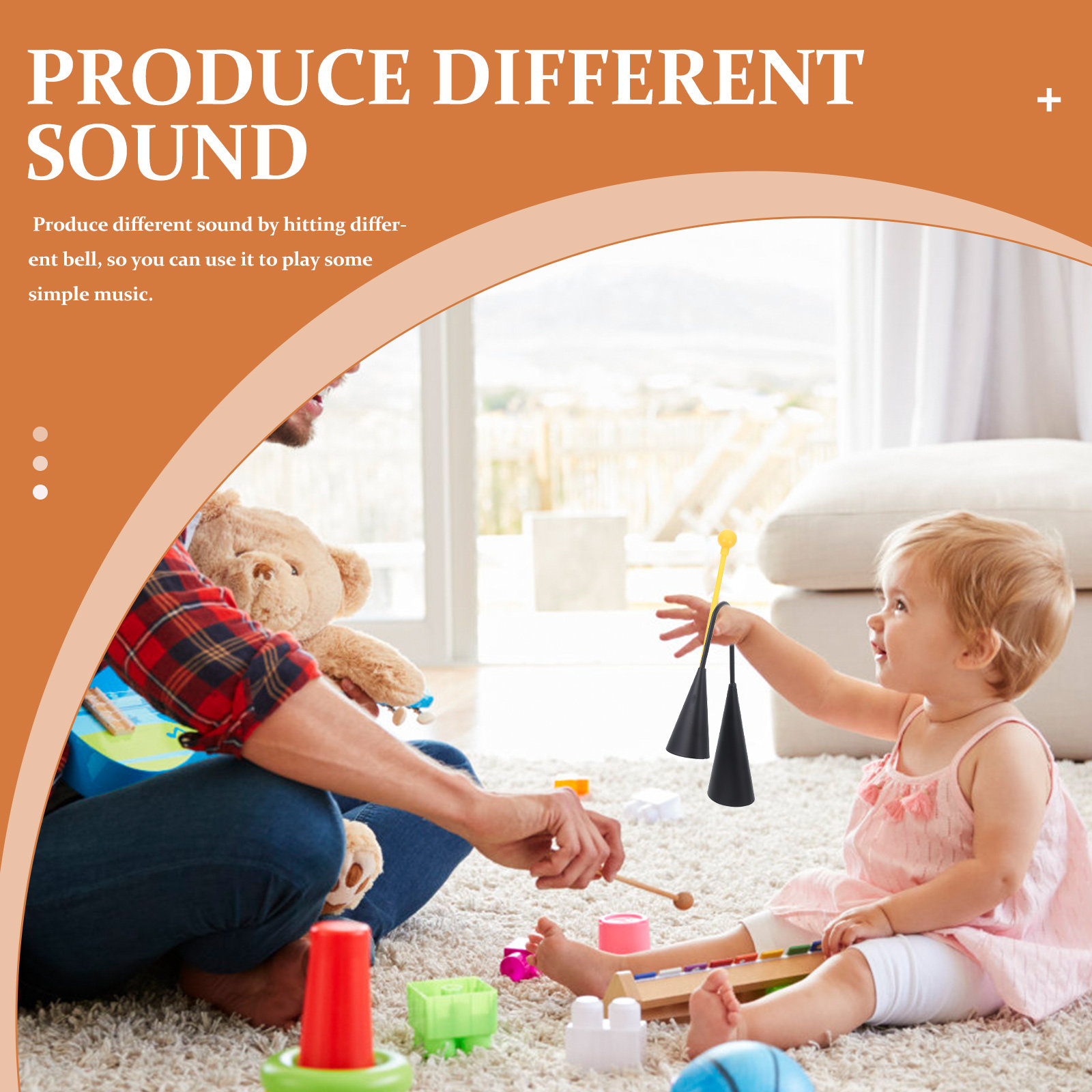 Musical Instrument Agogo - 1 Set Lonceng Trompet Ganda Dua