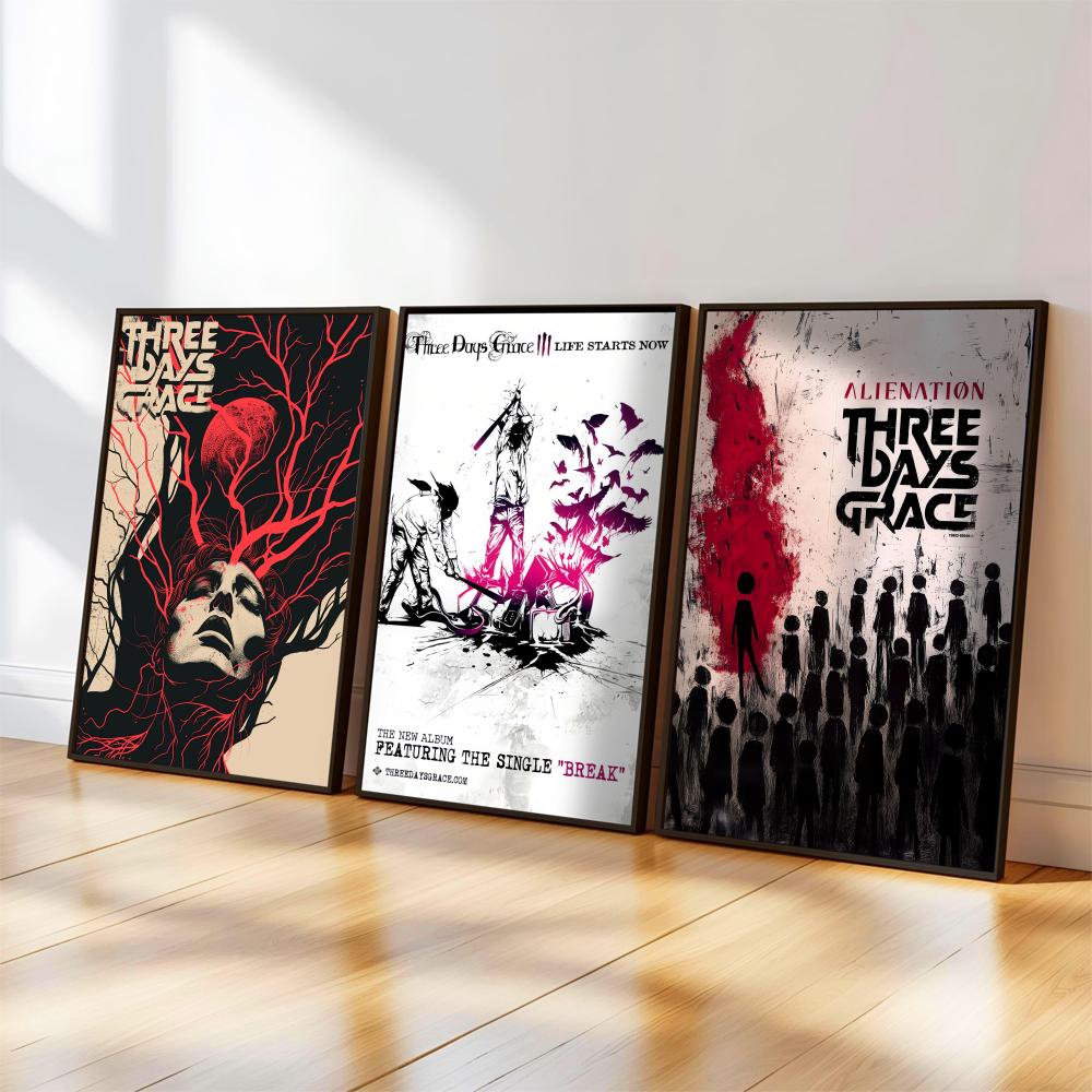 Musical Instrument Painting - Tiga D-Days G-Grace Poster Sampul Album