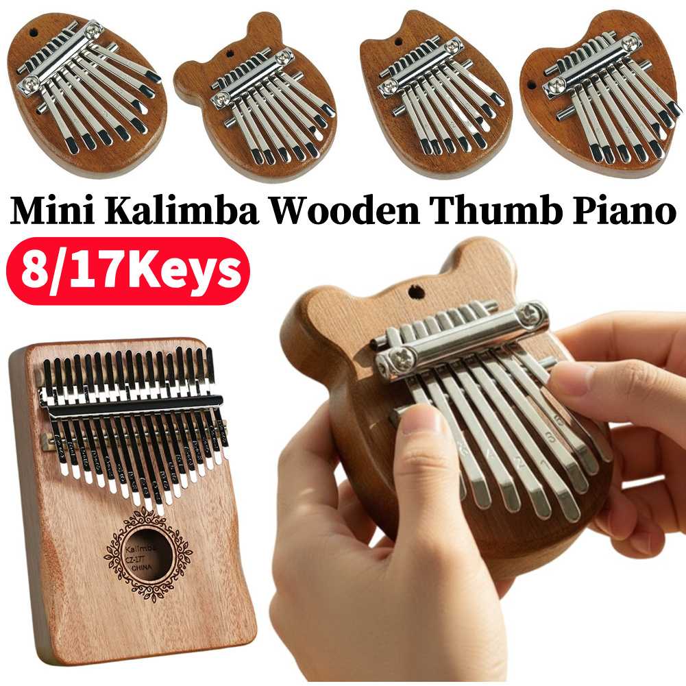 Musical Instrument Kalimba - 8/17 Kunci Mini Kalimba Kayu Berkualitas
