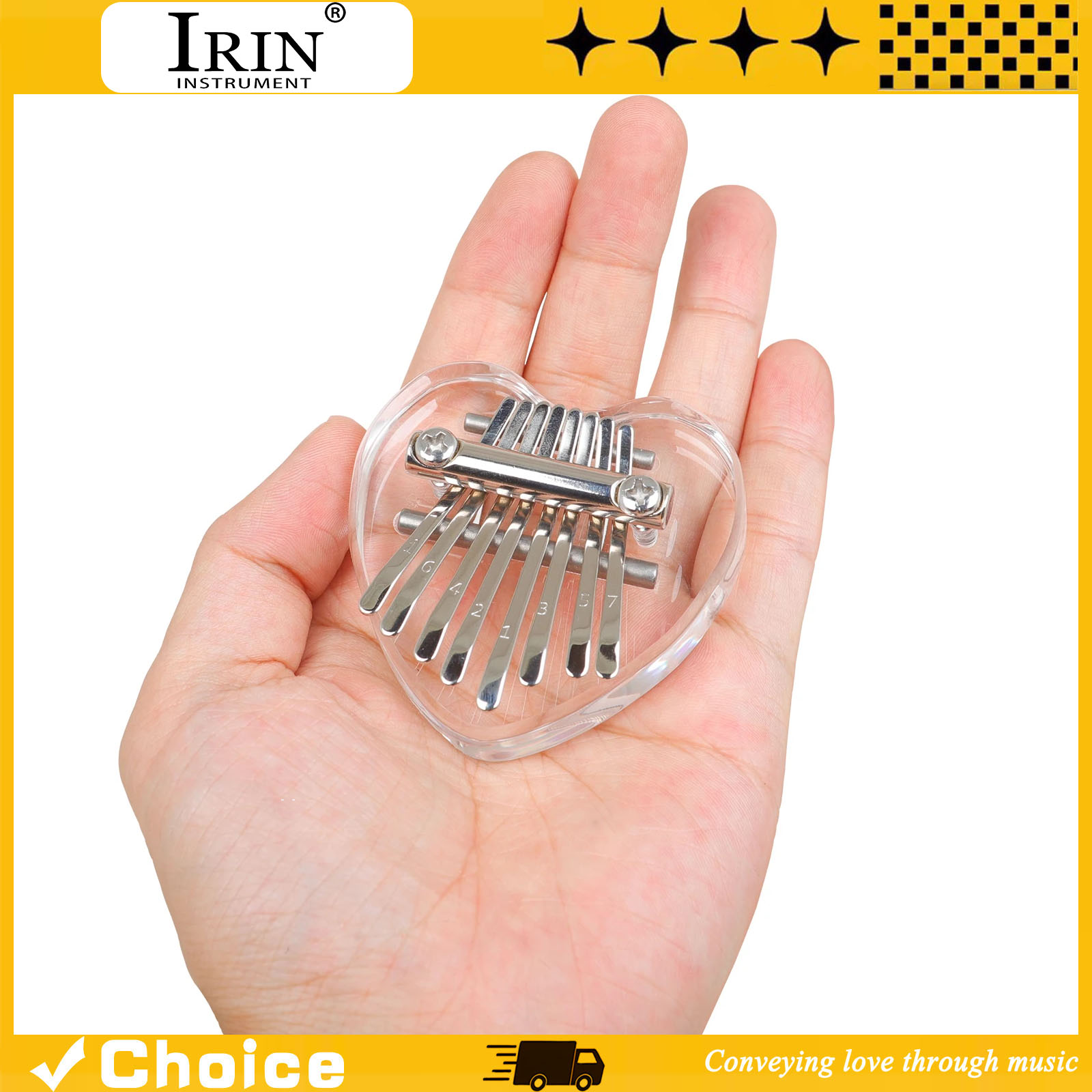 Musical Instrument Kalimba - Piano Jempol Mini Kalimba 8-Tuts Akrilik