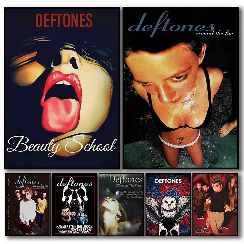Musical Instrument Painting - Poster Band Retro Deftones Estetika Album