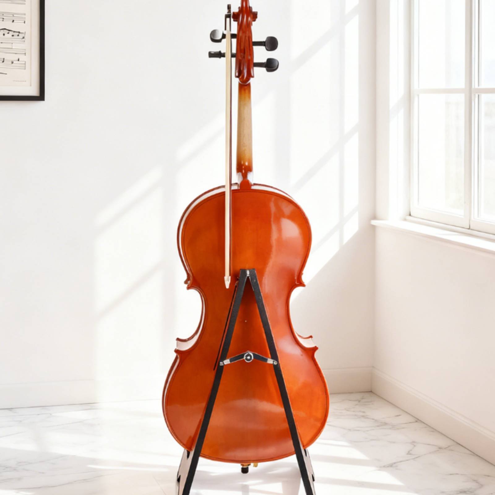 Musical Instrument Cello - Stand Cello Lantai Desain Elegan, Penyangga