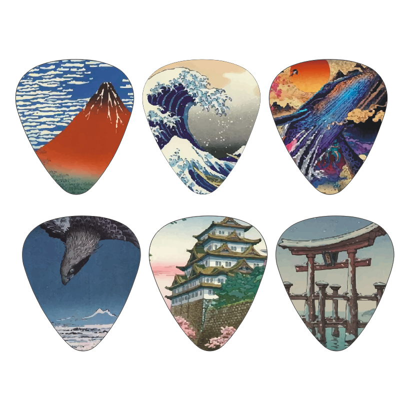 Musical Instrument Drawing - Baru 12 buah/set gitar pick-Jepang gaya