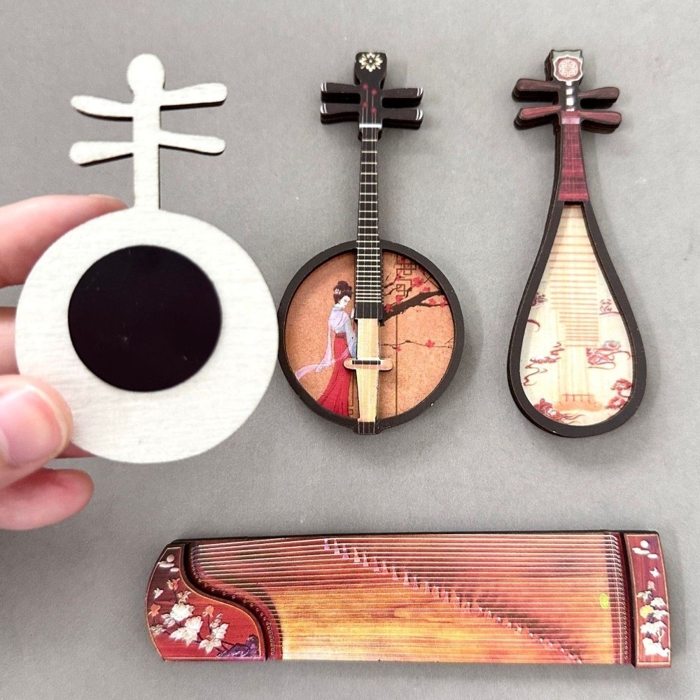 4PCS/SET Magnet Kulkas Gaya Ci - Musical Instrument Ancient ulasan dan harga