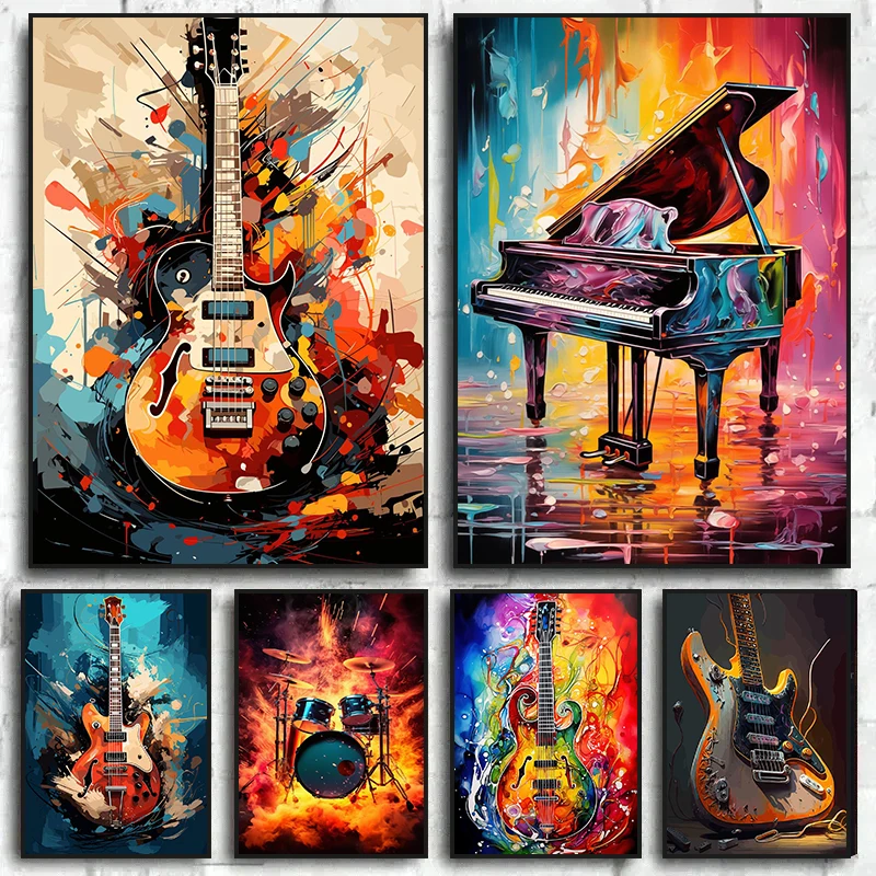 Poster Instrumen Musik Seni Wa - Musical Instrument Painting ulasan dan harga