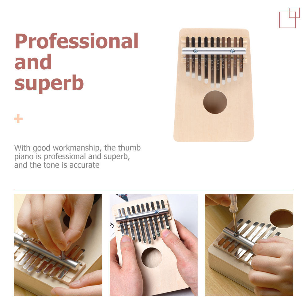 1 Set Thumb Piano 10 Nada, Kal - Musical Instrument Kalimba ulasan dan harga