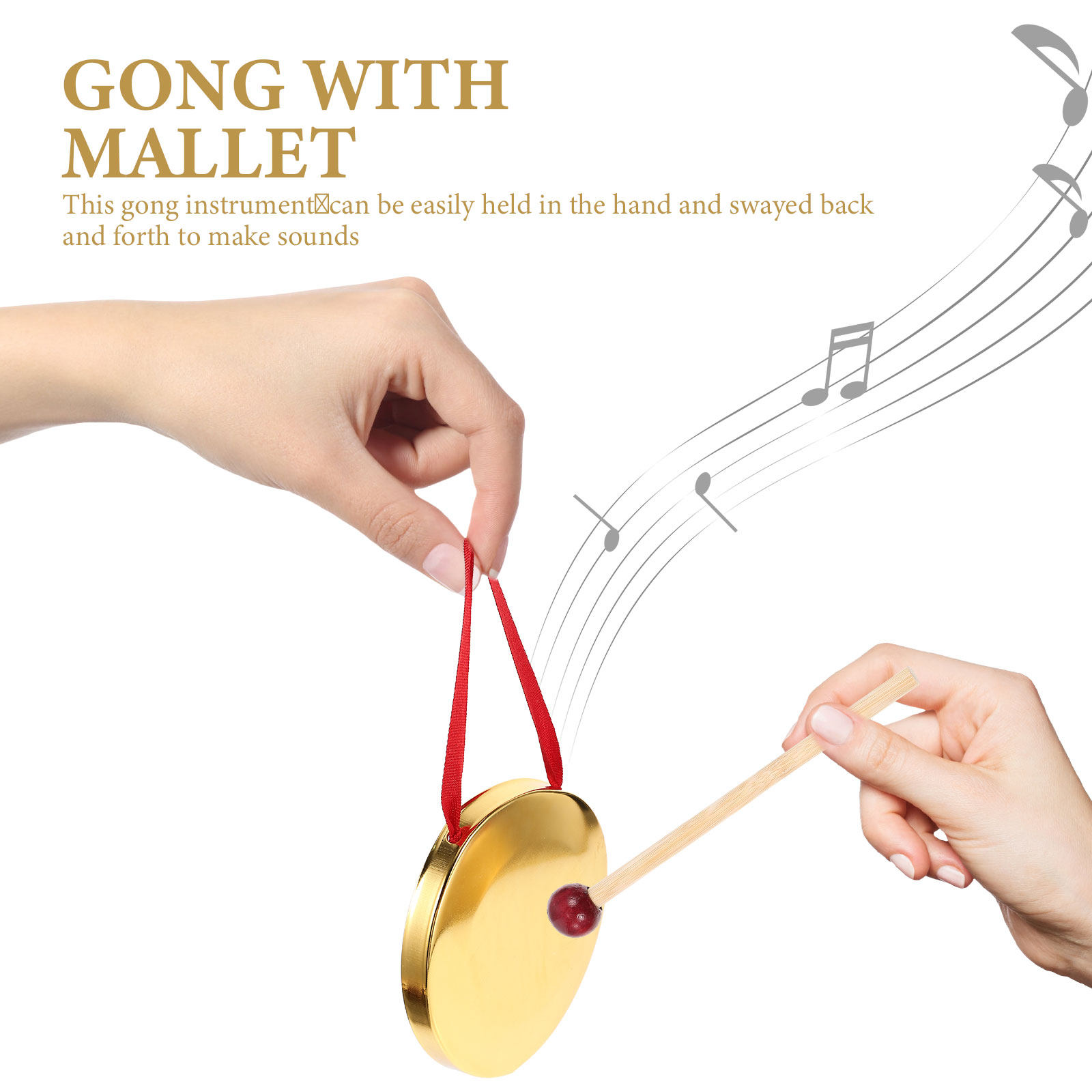 1Set Gong Genggam Instrumen Pe - Musical Instrument Gong ulasan dan harga