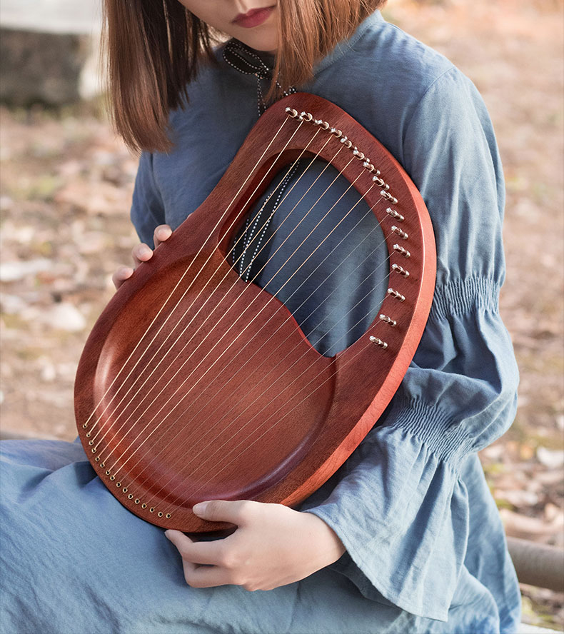 16 Senar Harpa Lir Kayu Mahoni - Musical Instrument Harp ulasan dan harga