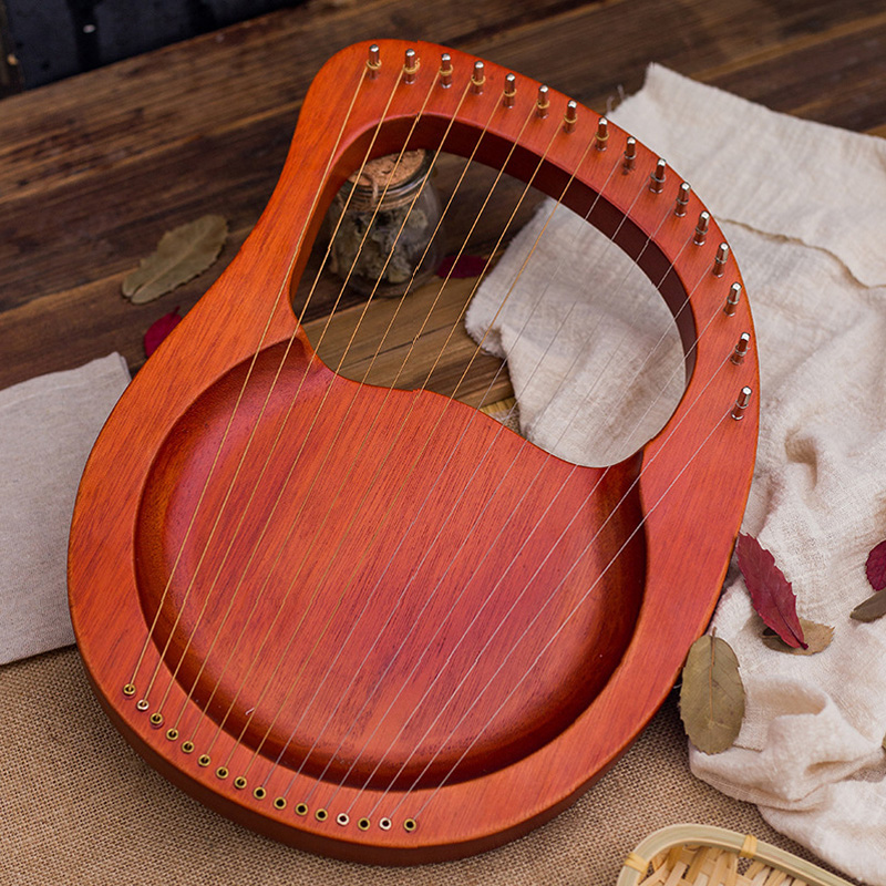 16 Senar Harpa Lir Kayu Mahoni - Musical Instrument Harp ulasan dan harga