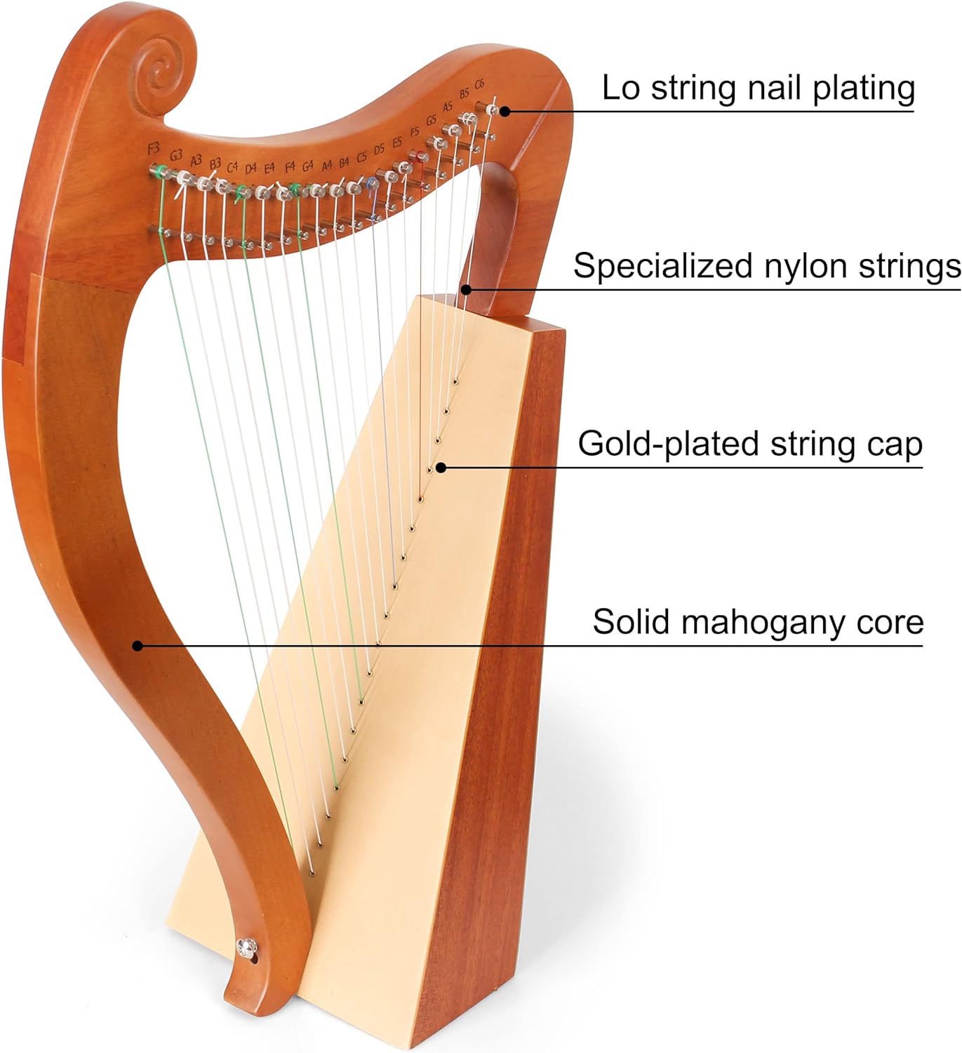 15 19 Senar Mini Harpa Kecapi  - Musical Instrument Harp ulasan dan harga