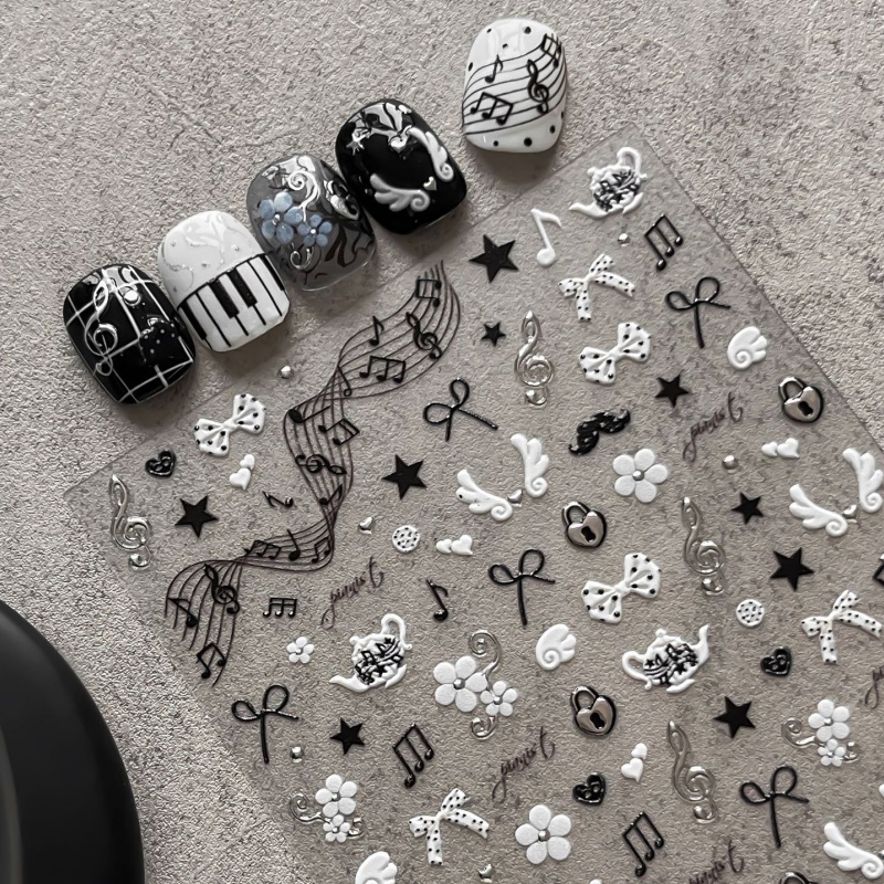 Stiker Kuku Catatan Piano Hita - Musical Instrument Painting ulasan dan harga
